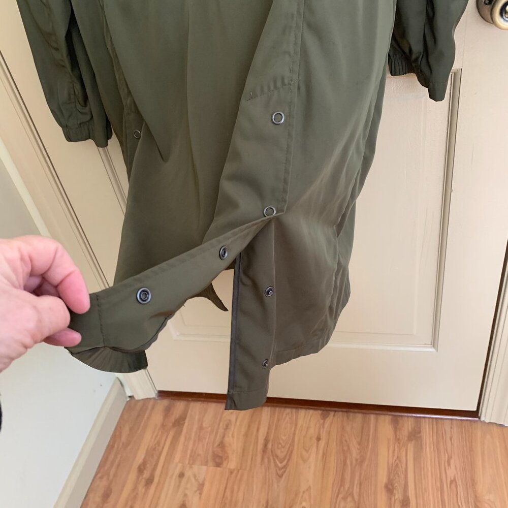 Avec Les Filles Womens Size XL Olive Green Mid Length Parka /Utility Jacket - Picture 8 of 13